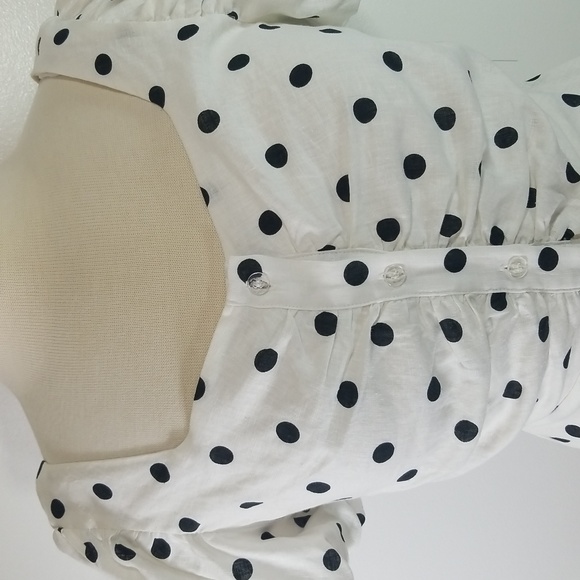 New York & Company Polka Dot Puff Sleeve Midi Dress size XSmall New - Picture 4 of 13